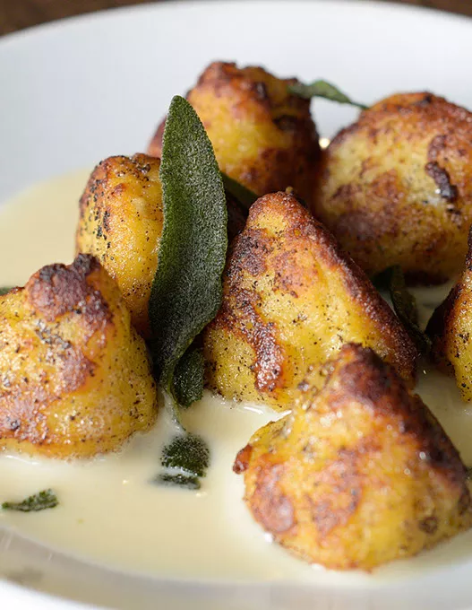 Butternut squash gnudi at The Pritchard, Wednesday, March 22, 2017. - GARETT FISBECK