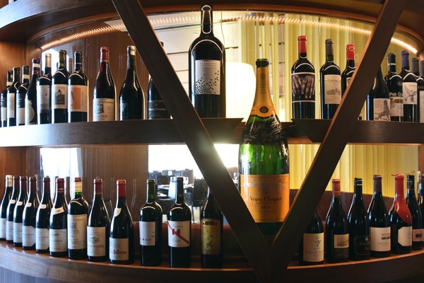A new wine display, an idea brought to the table by new Restaurant Director Kirt Fleischfresser, at Vast.  mh