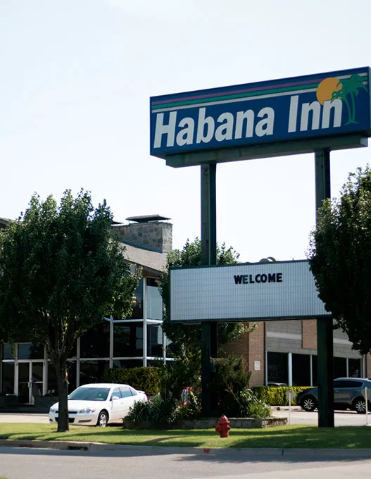 The Habana Inn in Northwest OKC. The gay resort houses two nightclubs, two outdoor pools, and a restaurant, in addition to hotel rooms and suites. (Cara Johnson).