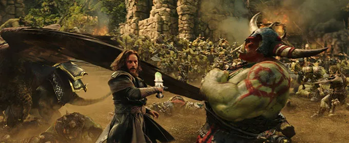 Commander Anduin Lothar (TRAVIS FIMMEL) defends himself against an orc from The Horde in "Warcraft." From Legendary Pictures and Universal Pictures comes "Warcraft," an epic adventure of world-colliding conflict based on Blizzard Entertainment's global phenomenon. - PHOTO CREDIT: LEGENDARY PICTURES
