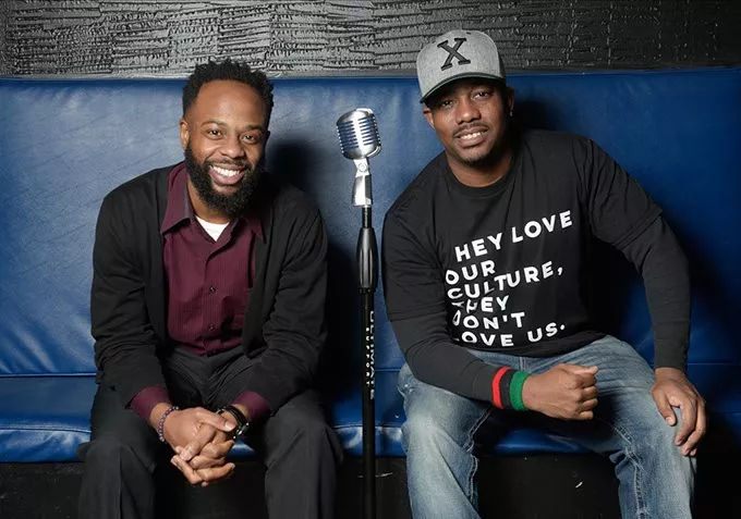 Anthony Crawford and J. Wiggins at Ice Event Center, Tuesday, Feb. 14, 2017. - GARETT FISBECK