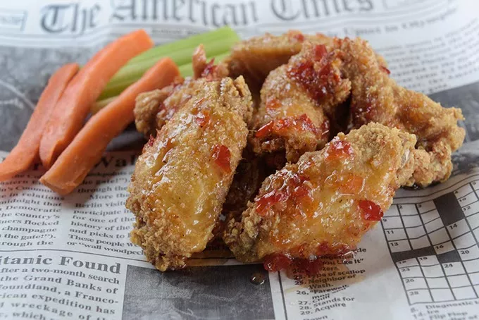 Saigon hot wings at the Crawfish Pot, Friday, June 2, 2017. - GARETT FISBECK