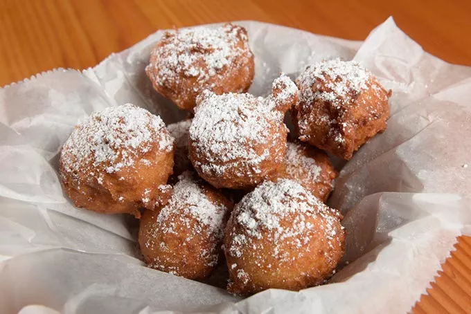 Apple fritters at Fat Dog Kitchen & Bar, Monday, Dec. 12, 2016. - GARETT FISBECK