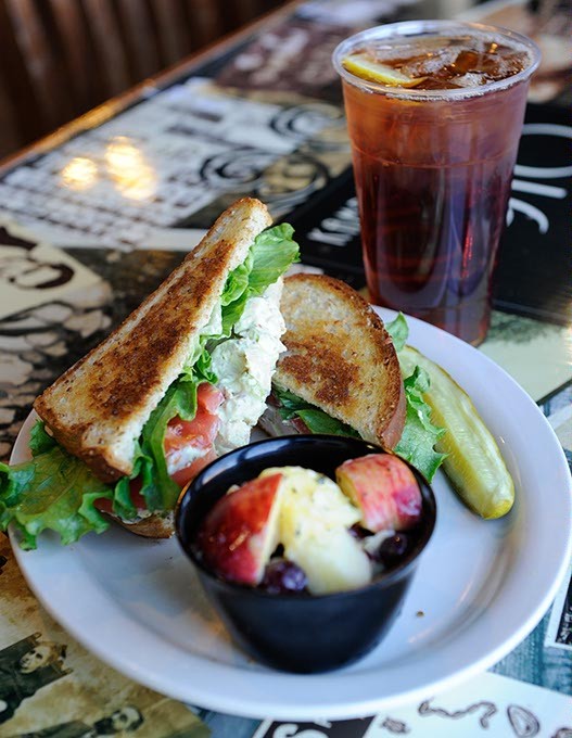 Old fashioned sandwich and tea at Kamp's 1910 Cafe in Oklahoma City, Friday, Feb. 6, 2015. - GARETT FISBECK