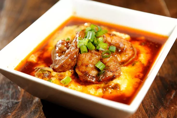 Shrimp and grits at Hillbilly's in Oklahoma City, Tuesday, Dec. 8, 2015. - GARETT FISBECK