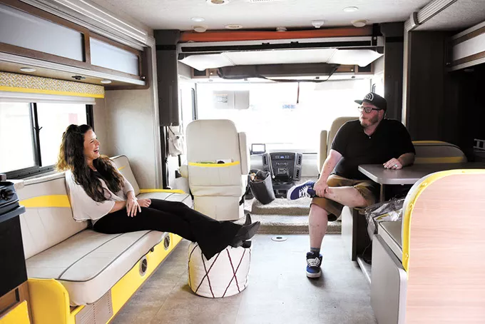 Charles and Ronda Parker in their RV in Oklahoma City, Wednesday, May 18, 2016. - GARETT FISBECK