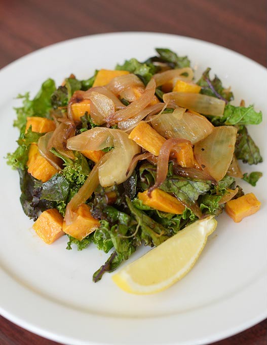 Kale and sweet potato salad at Chef Curry To Go, Thursday, July 27, 2017. - GARETT FISBECK