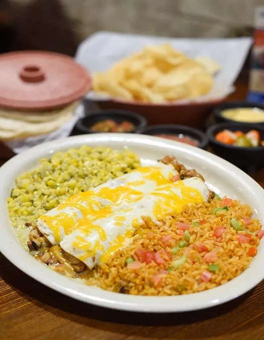 Sour cream enchiladas at Ted's Cafe Escondido in Oklahoma City, Friday, May 20, 2016. - GARETT FISBECK