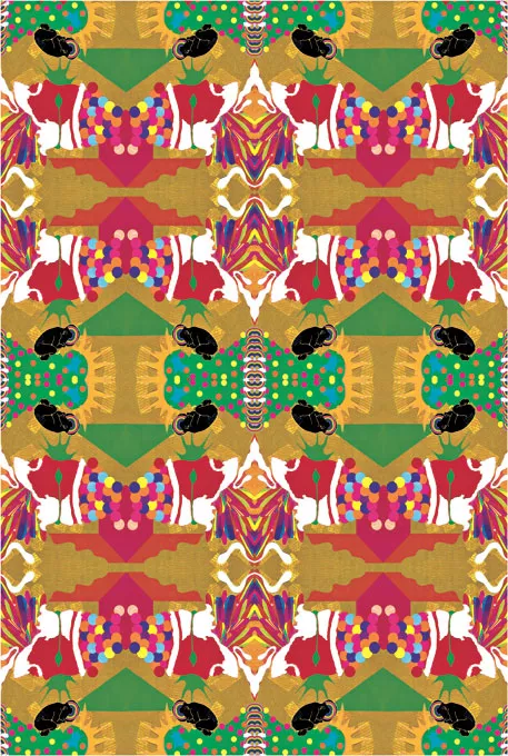 Wayne Coyne’s wrapping paper design features homages to Flaming Lips album covers. Image Wayne Coyne / provided