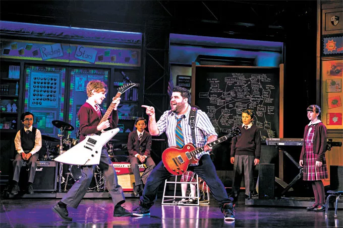 The cast of School of Rock: The Musical includes more than a dozen young actors who actually play all their own instruments. | Photo Matthew Murphy / provided