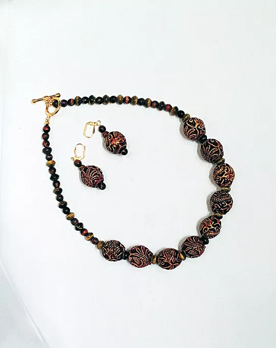 Jaye Talvacchia is a mathematician jewelry maker who has never - exhibited her work before. - JRB ART AT THE ELMS / PROVIDED