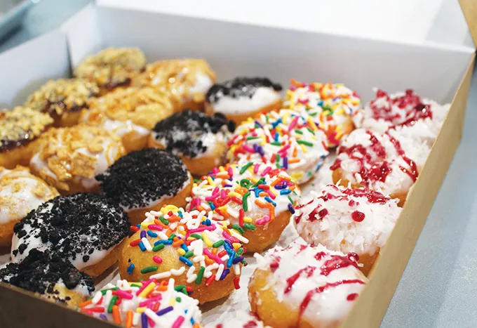 Sweet Mini’s Donut Company offers 20 varieties of toppings, nine icings and three doughnut base flavors. - PROVIDED