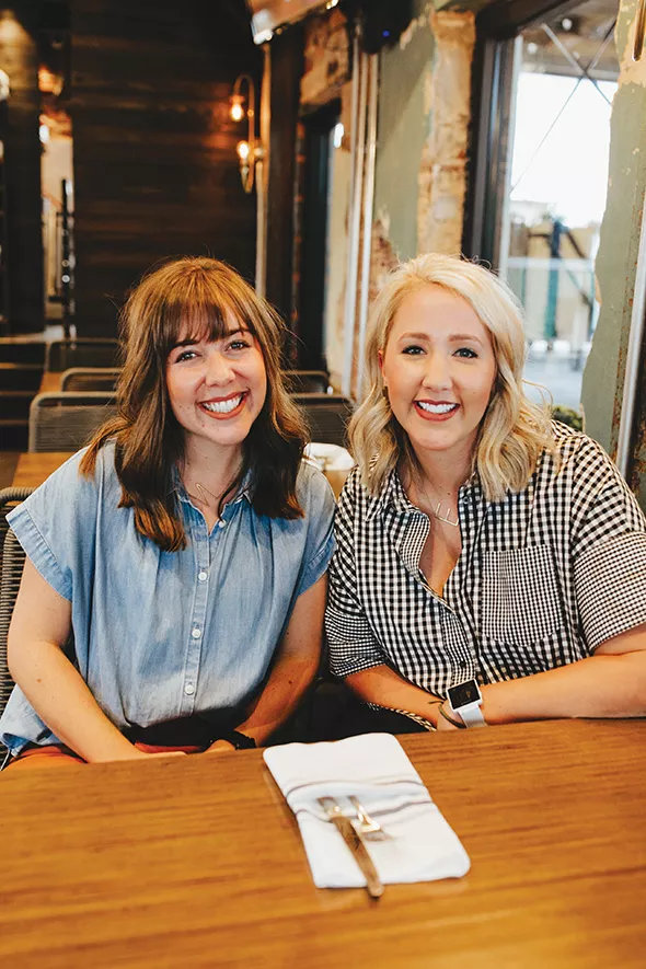Molly and Elise Hall in the second-story dining room of The Hall’s Pizza Kitchen - ALEXA ACE