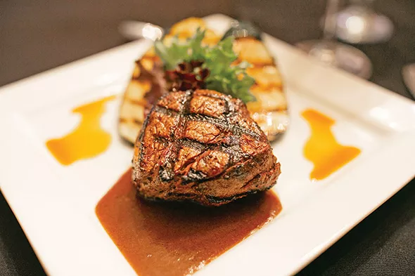 A filet from The Cellar restaurant at Castle Falls - ALEXA ACE