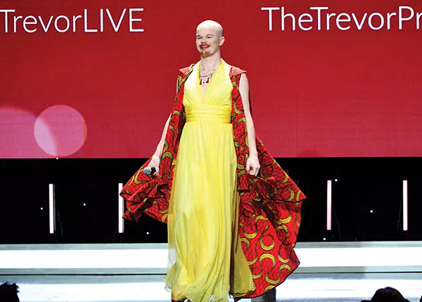 Sam Brinton, head of advocacy and government affairs, speaks onstage during The Trevor Project’s TrevorLIVE LA 2018 on December 3, 2018 in Beverly Hills, California. - JEROD HARRIS / GETTY IMAGES / PROVIDED