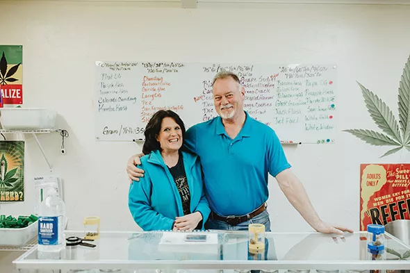 Kelly Dawson and Sam Folmar run The Greens of Central Oklahoma dispensary, 3401 NW 23rd St. - ALEXA ACE