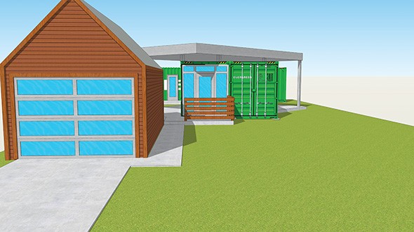 Home builder Greg Roberts is hoping to complete his shipping container home in downtown Edmond by mid-2019. - GREG ROBERTS / PROVIDED
