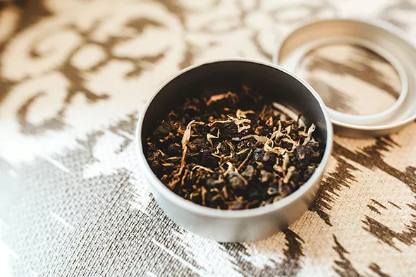 All teas at Rustic 1773 Mercantile are hand-shaken and categorized on their specific curative properties. - ALEXA ACE