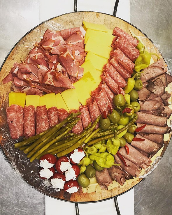A meat and cheese plate from Lovera’s Grocers in Krebs - PROVIDED