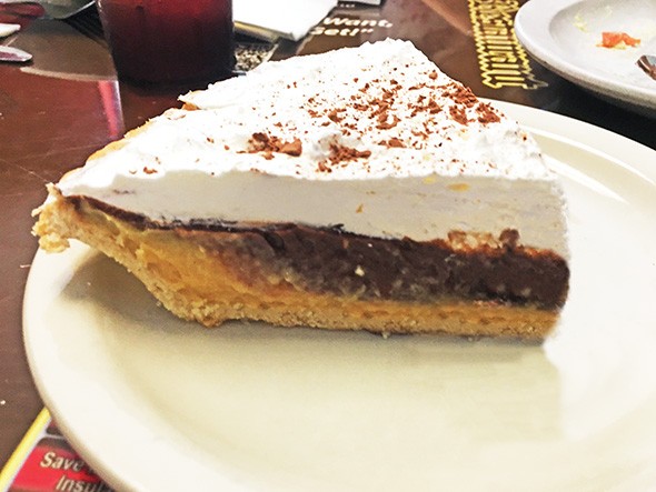 Reese’s Pie with peanut butter and chocolate layers with housemade pie crust - JACOB THREADGILL