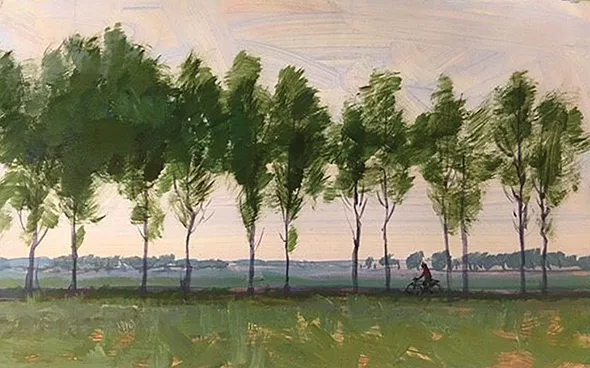 Untitled landscape (likely Europe) by Tom Lovell | Image - NATIONAL COWBOY & WESTERN HERITAGE MUSEUM / PROVIDED