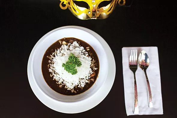 Gumbo with shrimp, chicken, sausage and jasmine rice - ALEXA ACE
