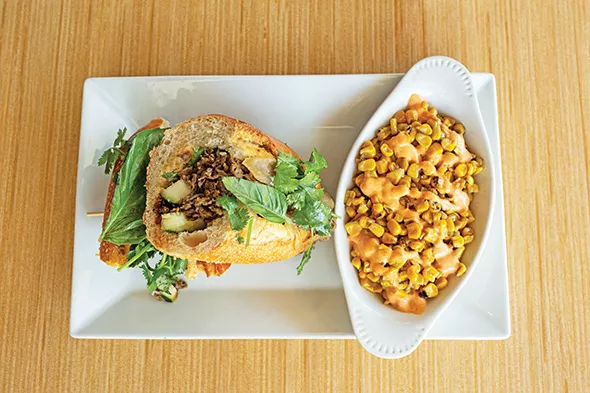Pho’rench Dip with a side of Vietnamese street corn - ALEXA ACE