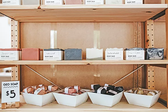 OKcollective carries soaps from Bell Mountain Naturals and Prairie Dust. - ALEXA ACE