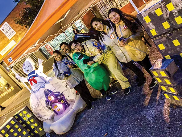 Calle Dos Cinco in Historic Capital Hill hosts Haunt the Hill to provide a safe environment for families to trick or treat. - PROVIDED