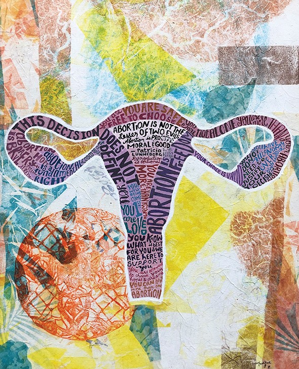 Madihah Janjua’s “Voices” is on display at Fighting for Abortion Access Is an Act of Love 2-4 p.m. Saturday at Kamp’s 1910 Café. - OKLAHOMA CALL FOR REPRODUCTIVE JUSTICE / PROVIDED