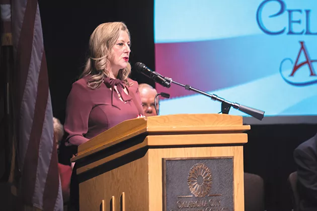 Rep. Kendra Horn was the guest speaker at a naturalization ceremony Nov. 8. - MIGUEL RIOS