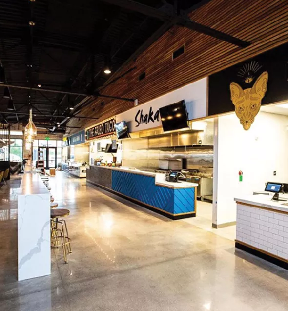 The Collective Kitchens + Cocktails features as many as 11 micro-kitchens. - ALEXA ACE