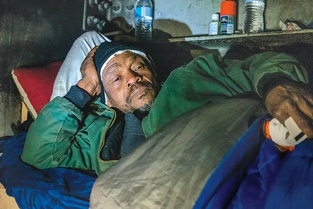 Dennis Wren, a man who slept under a bridge the night before the count, said it’s a misconception that people without homes are criminals. - PHILLIP DANNER