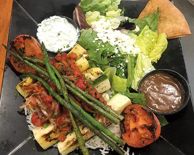 Grilled veggies are a top-seller at Taziki’s in Edmond. - JACOB THREADGILL
