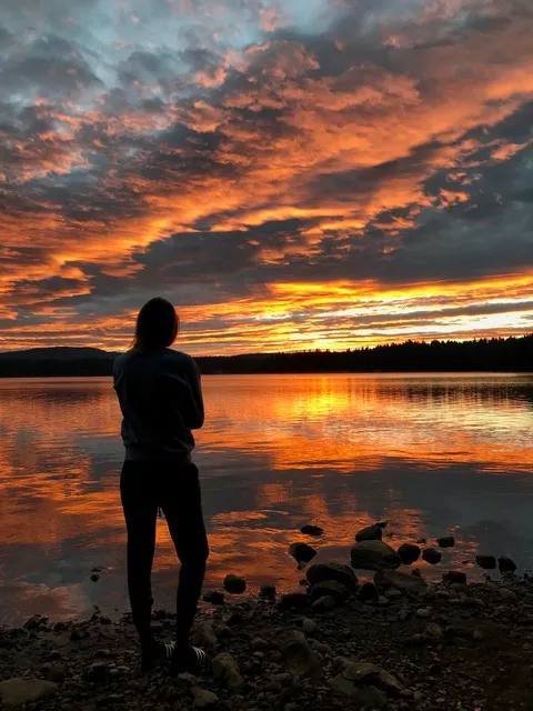 Sunrise at our campsite in Oregon