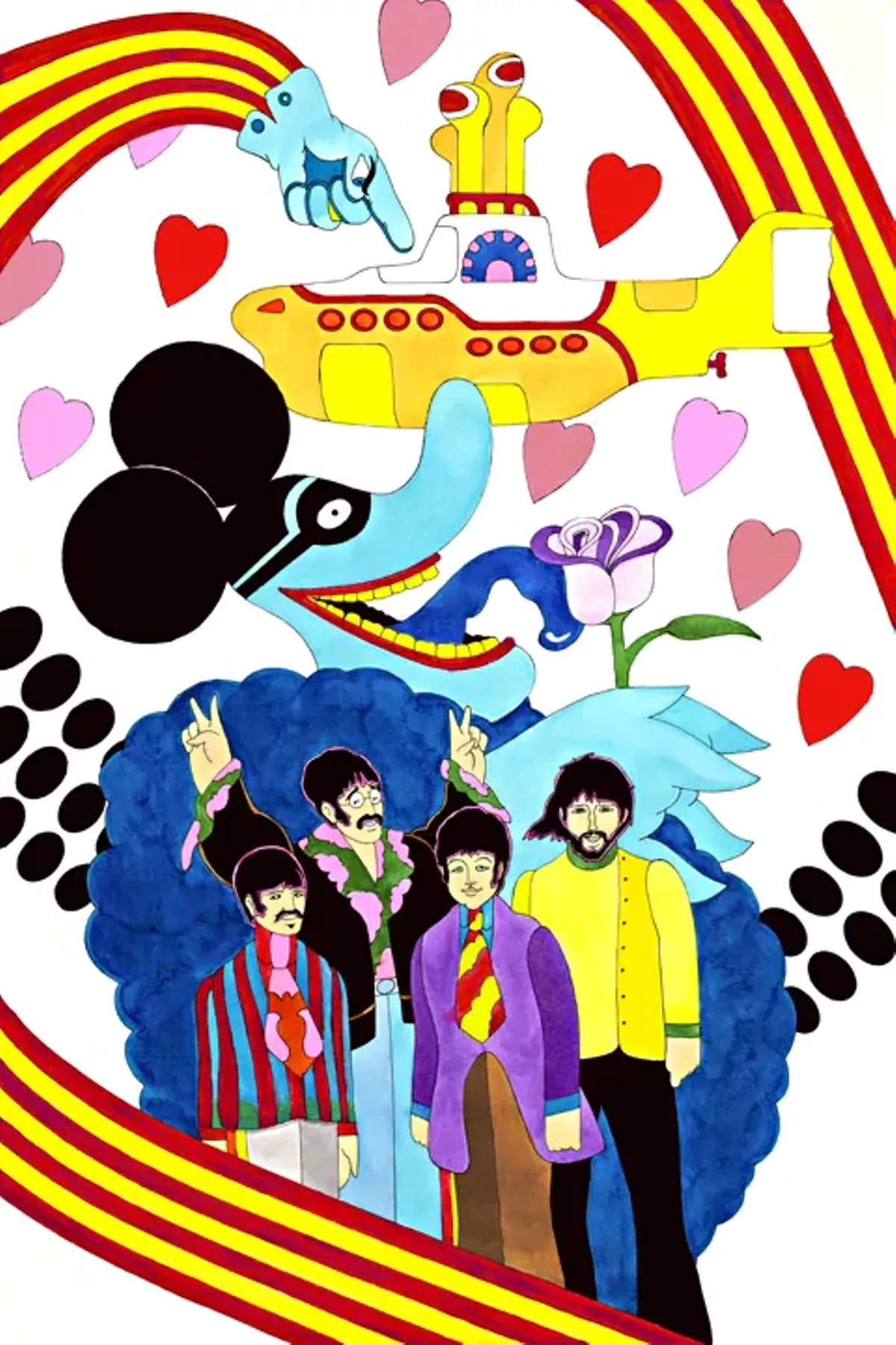 beatles yellow submarine cartoon beatles yellow submarine cartoon