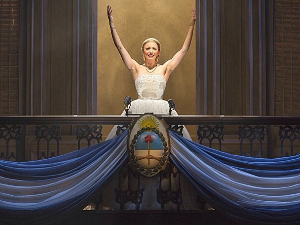 Caroline Bowman as Evita (photo courtesy Broadway Across America)