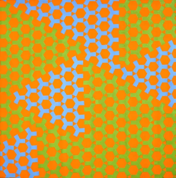 Green Blue Orange Y, 1965. Acrylic on canvas. The Alfond Collection of Contemporary Art, Cornell Fine Arts Museum, Rollins College. Courtesy of the artist and Broadway 1602. - ROSEMARIE CASTORO
