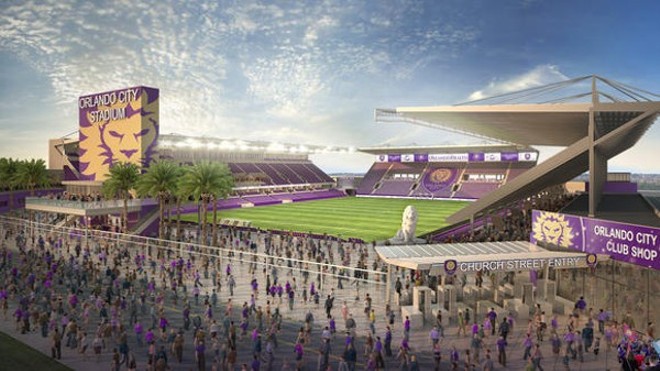 Rendering of the Orlando City Soccer Club's new Orlando stadium - ORLANDO CITY SOCCER CLUB