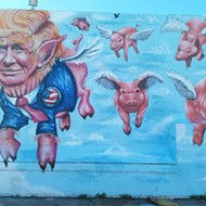Florida artists unveil massive 'When Pigs Fly' Trump mural