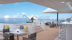 Outdoor grill and bar area onboard one of the Ritz Carlton Yacht Collection ships - IMAGE VIA RITZ-CARLTON