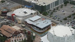 The NBA Experience under construction. The current Cirque du Soleil in the far right. - IMAGE VIA BIORECONSTRUCT | TWITTER