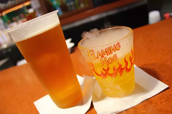 Drink a Flaming Moe at Universal's Springfield USA