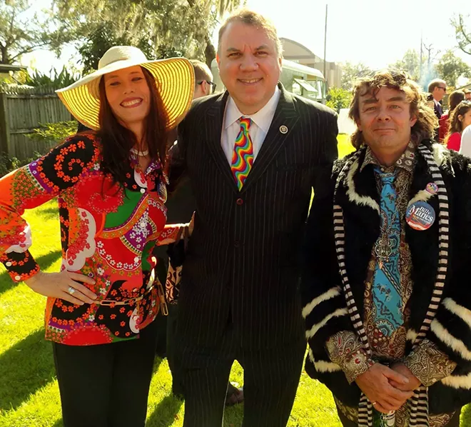 Christine Spalding, Alan Grayson and Morgan Steele at the wedding of Billy Manes and Tony Mauss