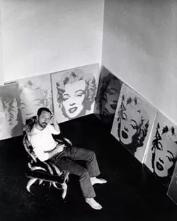 Poole with his collection of Warhol Marilyns. - PHOTO COURTESY OF JIM TUSHINSKI