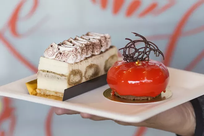 Le Ky’s tiramisu and ruby chocolate mousse tart - PHOTO BY ROB BARTLETT