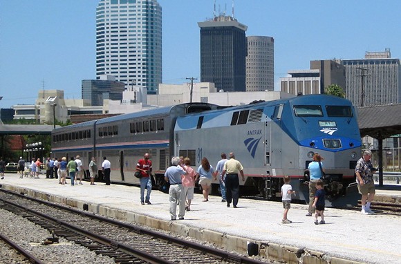 PHOTO OF AMTRAK TRAIN AT TAMPA UNION STATION BY TAMPAGS VIA WIKIMEDIA COMMONS