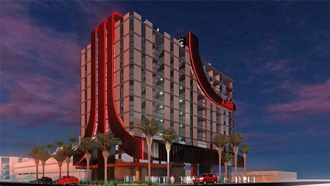 Artist rendering of the new Atari Hotel in Phoenix - IMAGE VIA ATARI HOTELS