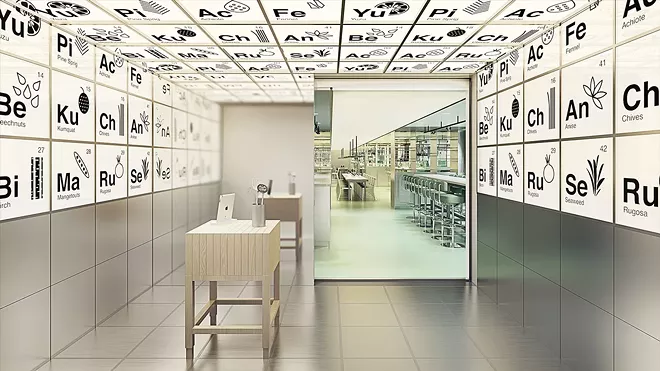 The entrance to Test Kitchen on the new Virgin Voyages Scarlett Lady - IMAGE VIA VIRGIN VOYAGES