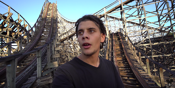 Matthew St. Cyr exploring Busch Gardens' defunct roller coaster, Gwazi, in a Jan. 2019 video. - SCREENSHOT VIA MATTHEW ST. CYR/YOUTUBE